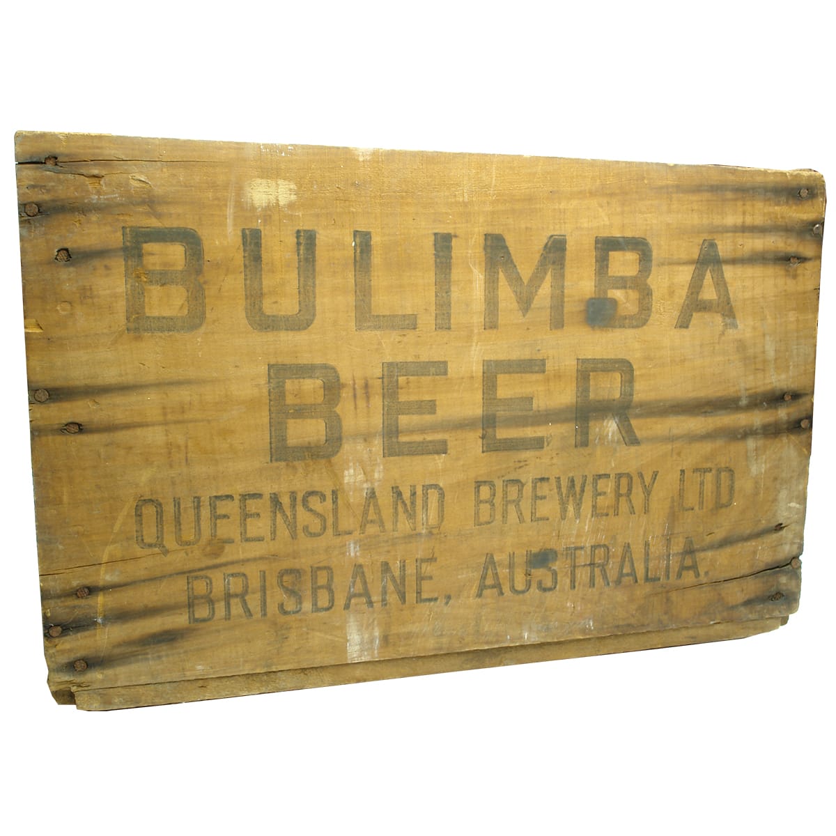 Wooden Box. Bulimba Beer. Queensland Brewery Ltd. Brisbane. (Queensland)