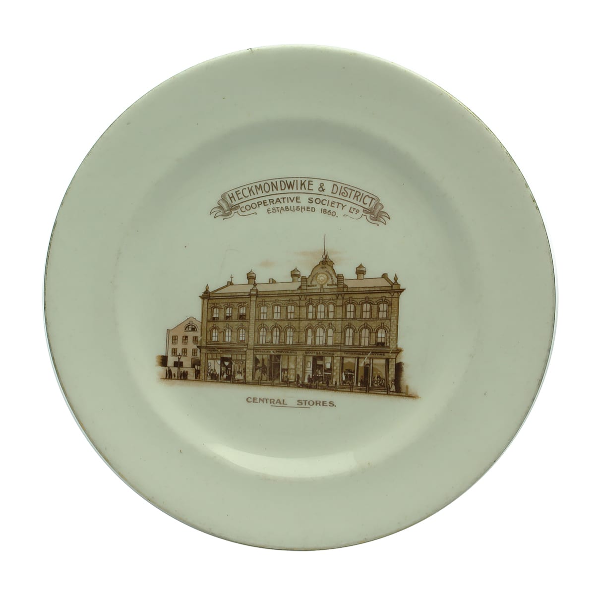 Plate. Heckmondwike & District Cooperative Society Ltd, Central Stores. (United Kingdom)
