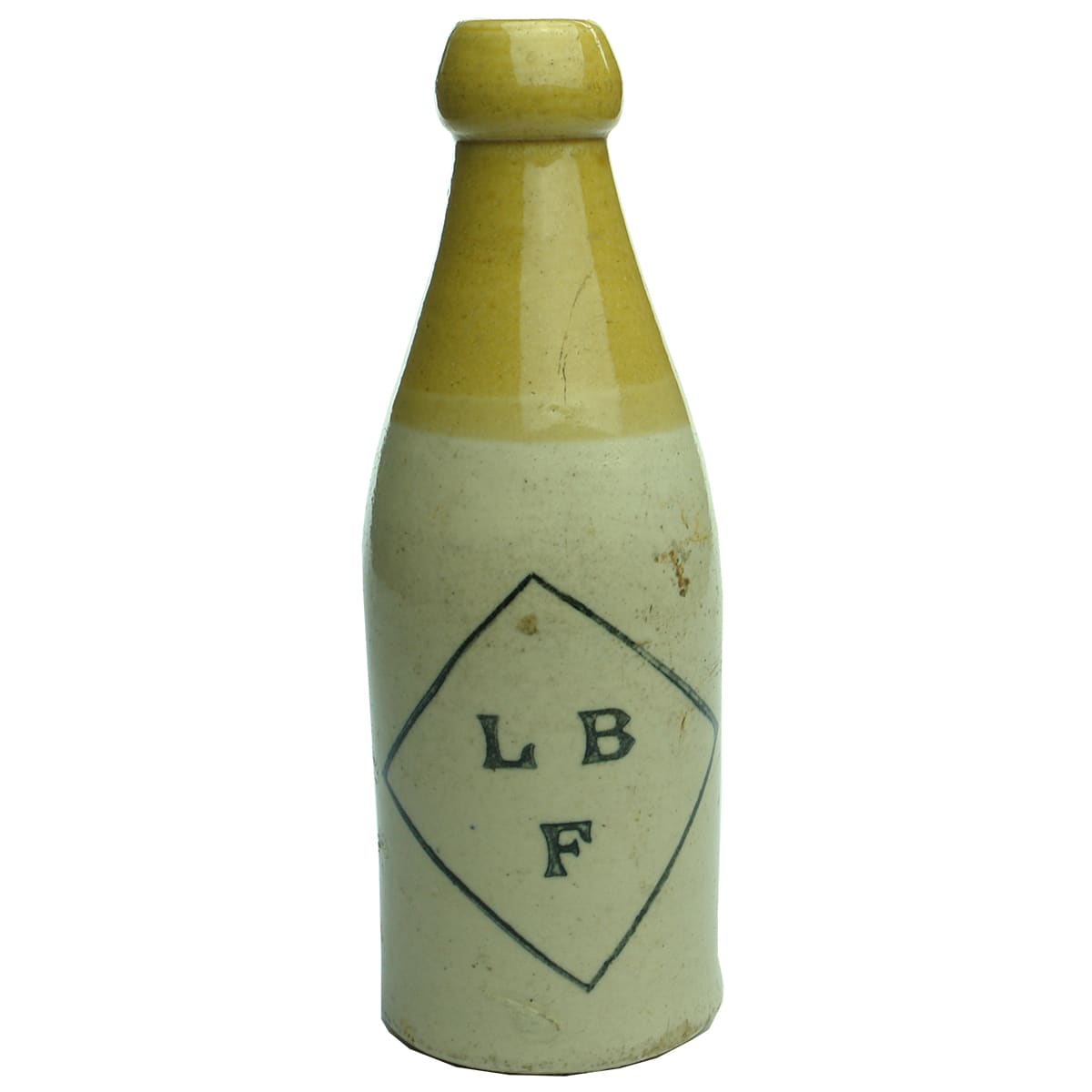 Ginger Beer. L B F in a Diamond. Champagne. Tan Top. (Lance Bullock or Lachlan Brewery, Forbes, New South Wales)