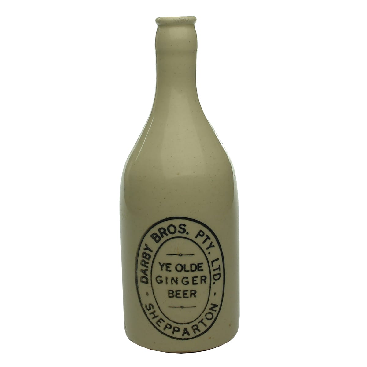 Ginger Beer. Darby Bros. Pty. Ltd., Shepparton. Crown Seal. All White. 10 oz. (Victoria)