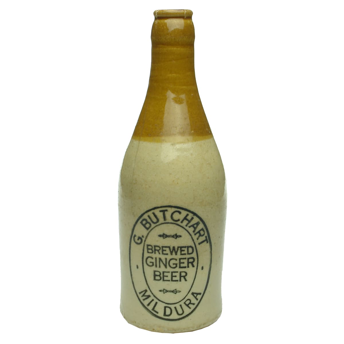 Ginger Beer. Butchart, Mildura. Crown Seal. Tan Top. Champagne. (Victoria)