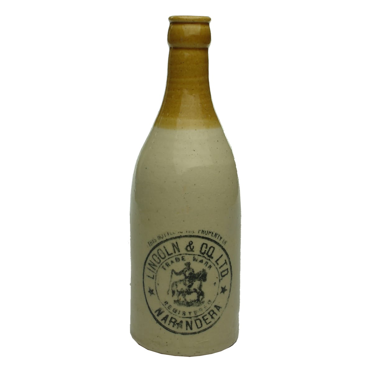 Ginger Beer. Lincoln, Narandera. Crown Seal. Champagne. Tan Top. (New South Wales)