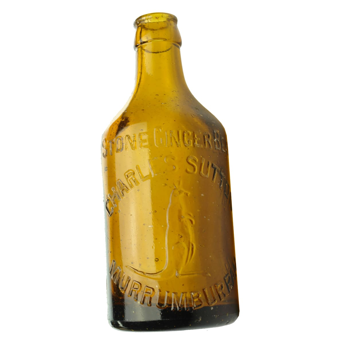 Ginger Beer. Charles Sutton, Murrumburrah. Lighter Amber. Dump. (New South Wales)