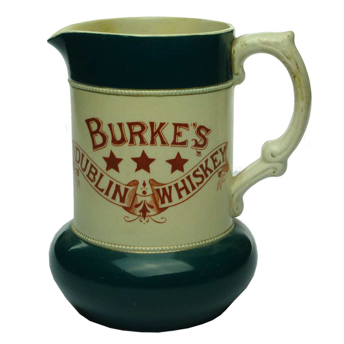 Whisky. Burke's Dublin Whiskey. Water Jug.