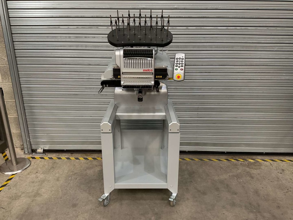 2020 Melco EMT16X Embroidery Machine on Stand direct from Finance Company | Viewing Available