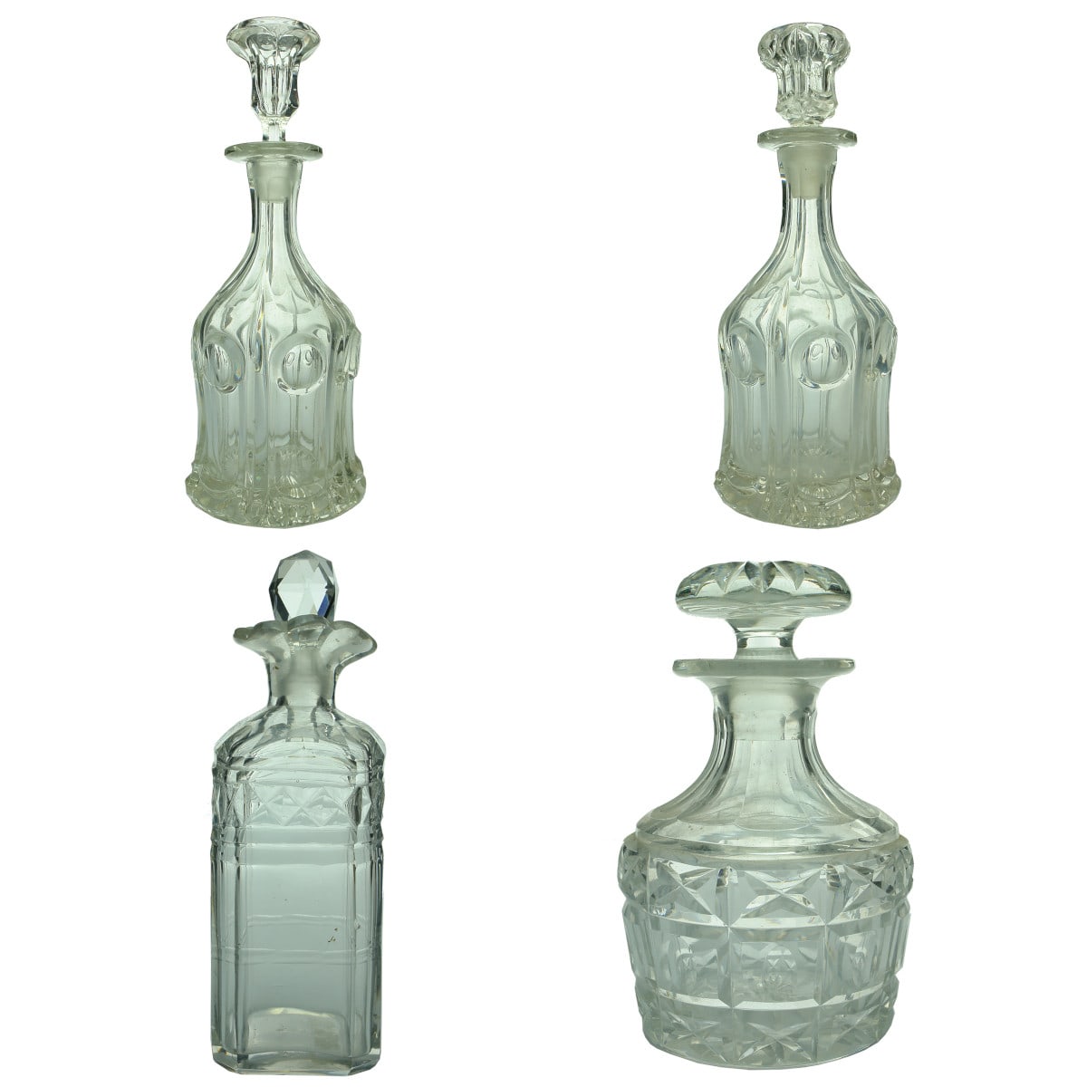 Four Lead Crystal Decanters.