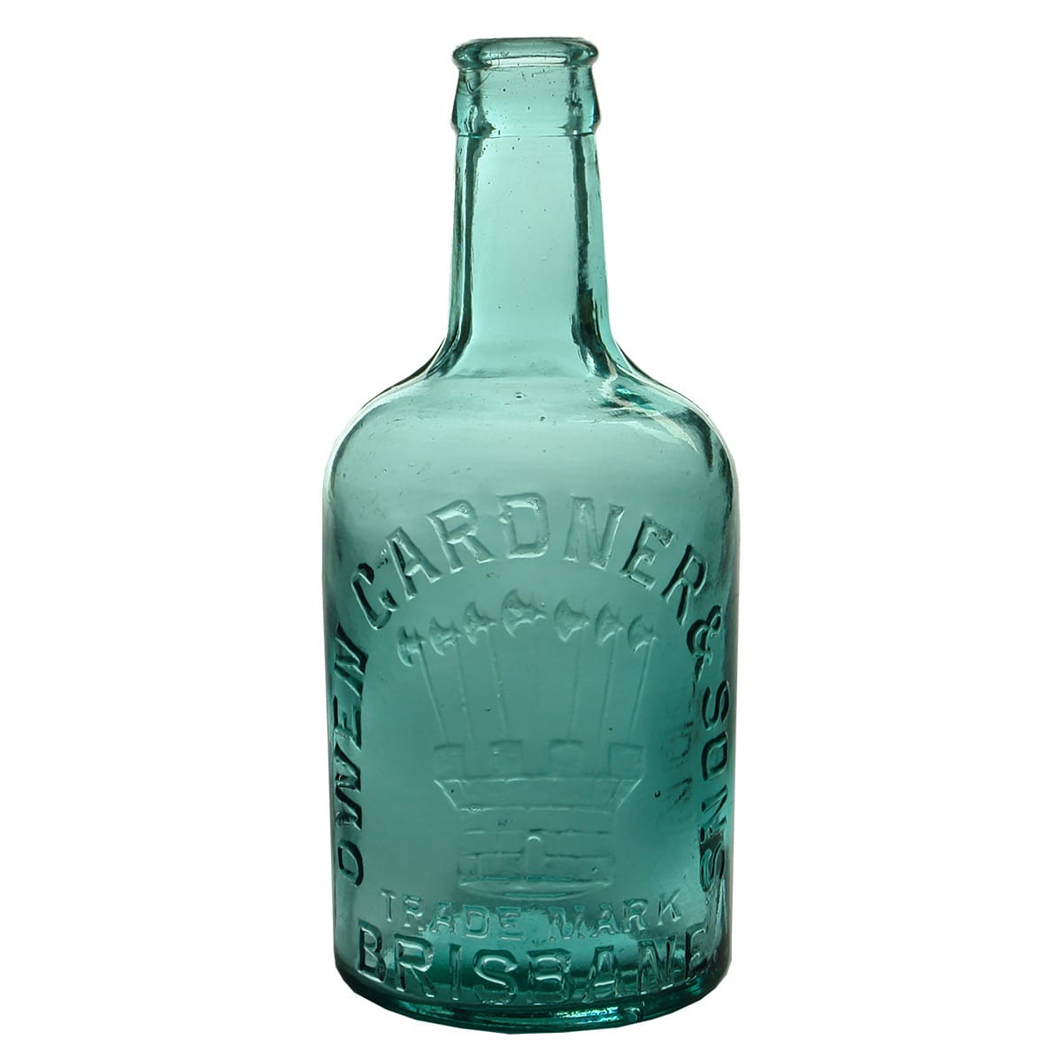 Crown Seal. Owen Gardner & Sons, Brisbane. Dump. Blue Aqua. 10 oz. (Queensland)