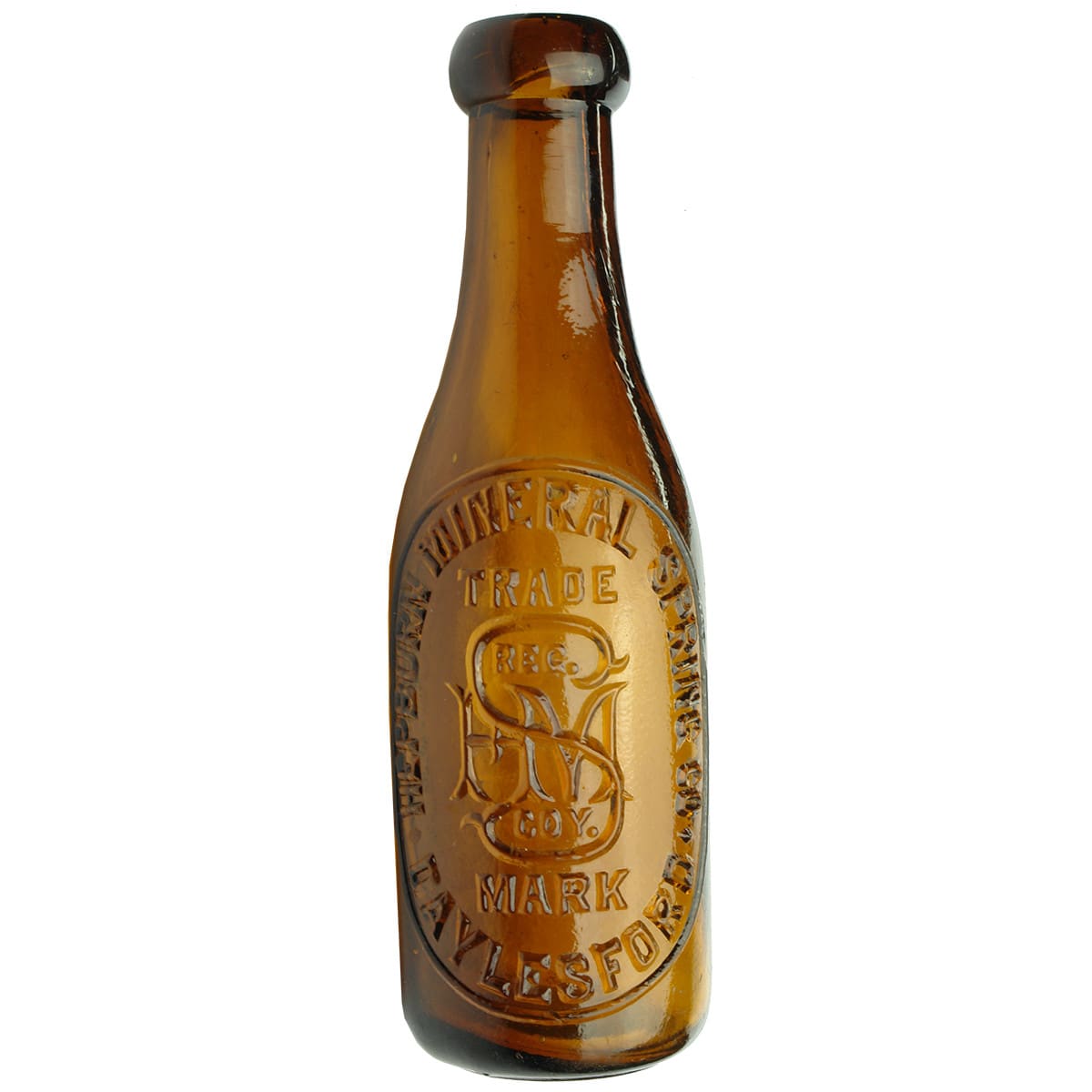 Blob Top Mineral Water. Hepburn Mineral Spring Co., Daylesford. Amber. 6 oz. (Victoria)