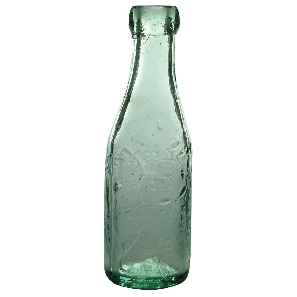 Blob Top Soda. Charles Oertel, Sydney. Aqua. 6 oz. (New South Wales)