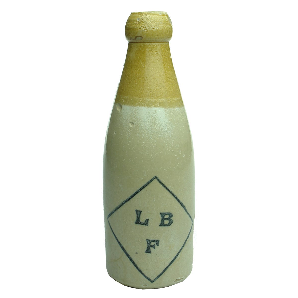 Ginger Beer. L B F in a Diamond. Champagne. Tan Top. (Lance Bullock or Lachlan Brewery, Forbes, New South Wales)