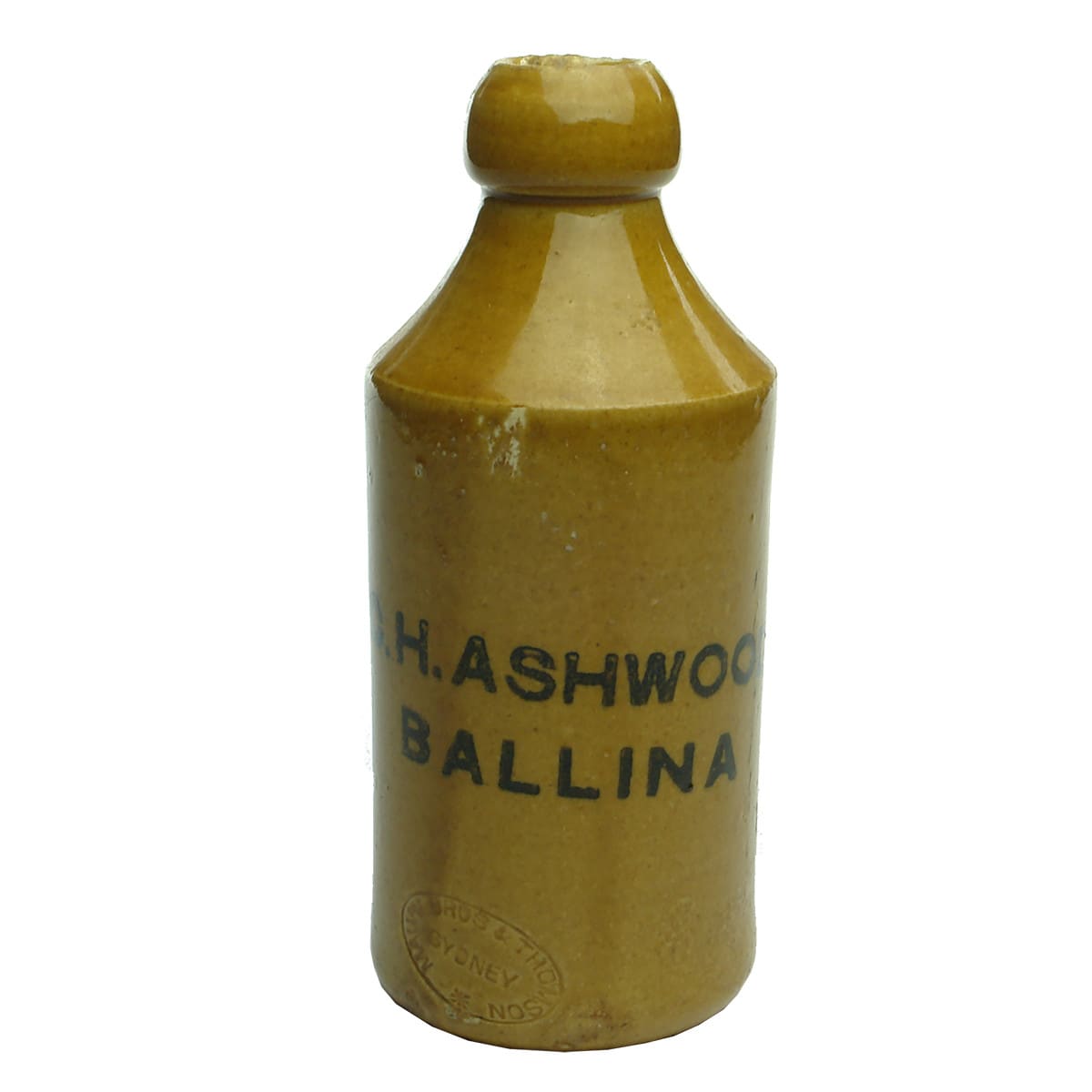 Ginger Beer. C. H. Ashwood, Ballina. All Tan. Dump. (New South Wales)