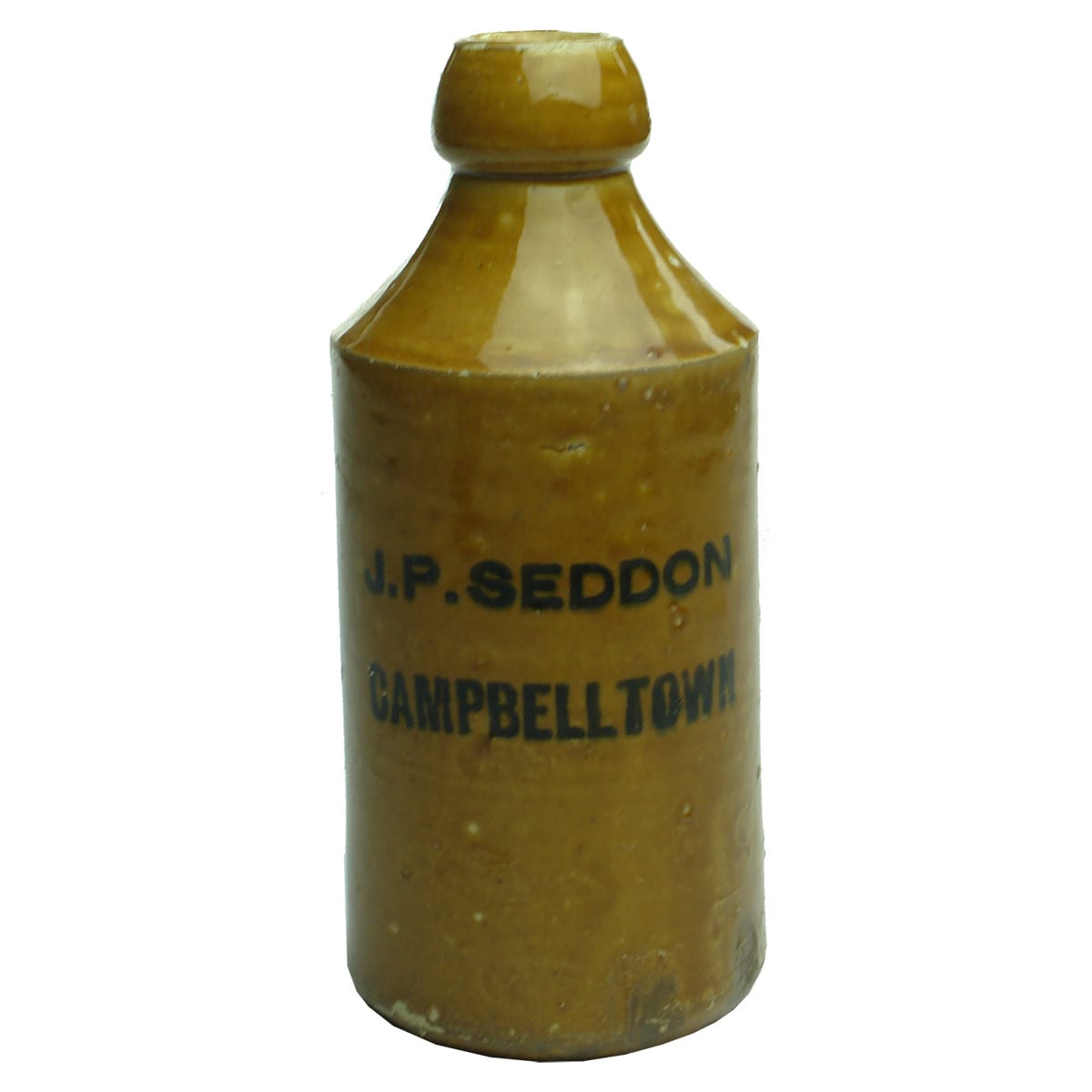 Ginger Beer. J. P. Seddon, Campbelltown. Blob Top. Dump. All Tan (New South Wales)