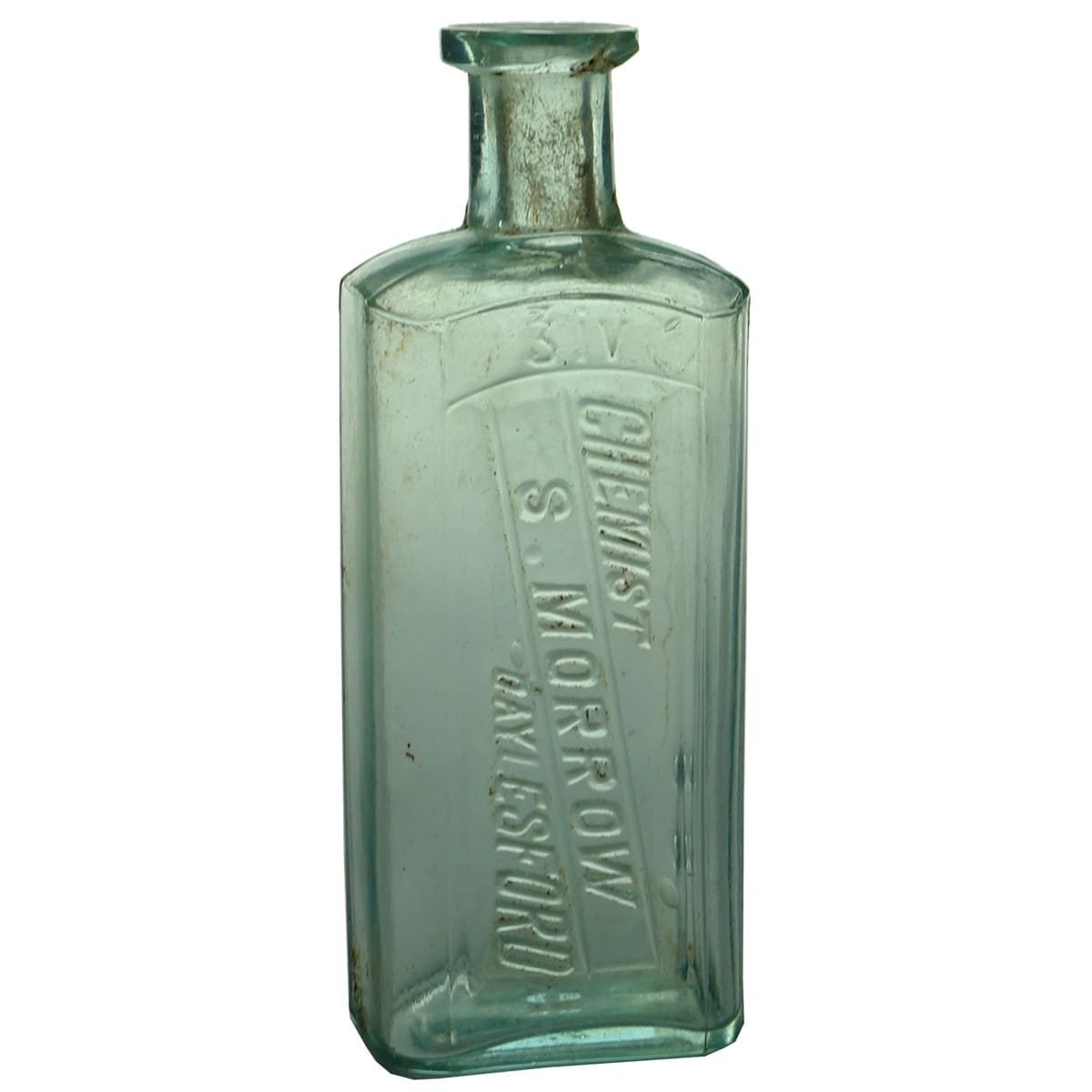 Chemist. S. Morrow, Daylesford. Aqua. 4 oz. (Victoria)