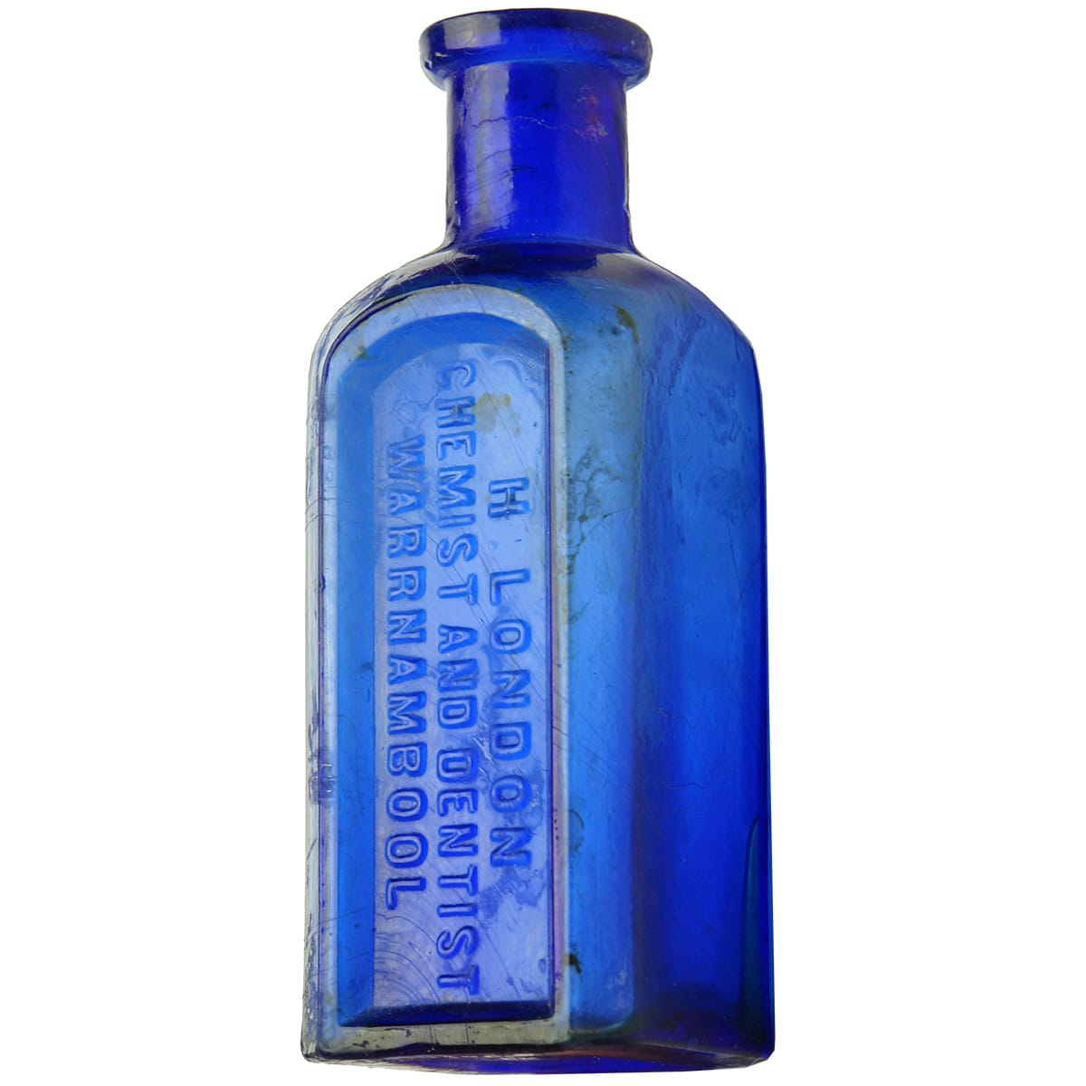 Chemist. London, Warrnambool. Cobalt Blue. 2 oz. (Victoria)