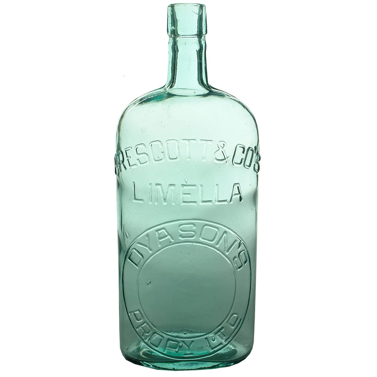 Cordial. Prescott & Co's Limella. Dyason's. Aqua. Quart. (Victoria)