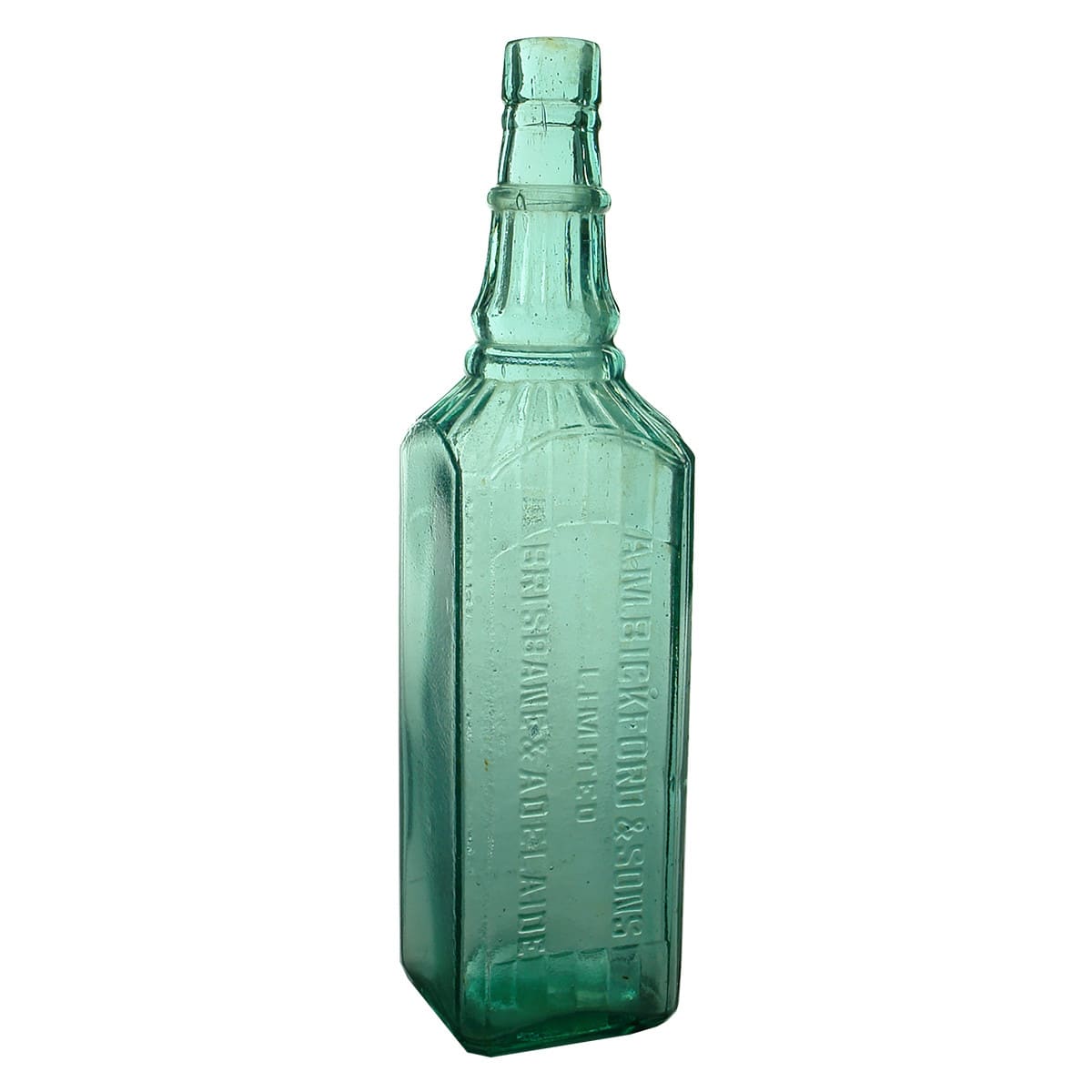 Cordial. Bickford & Sons, Brisbane & Adelaide. Aqua. 26 oz. (Queensland & South Australia)