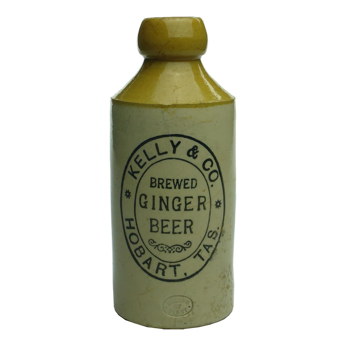 Ginger Beer. Kelly & Co., Hobart. Bourne, Denby. Tan Top. (Tasmania)