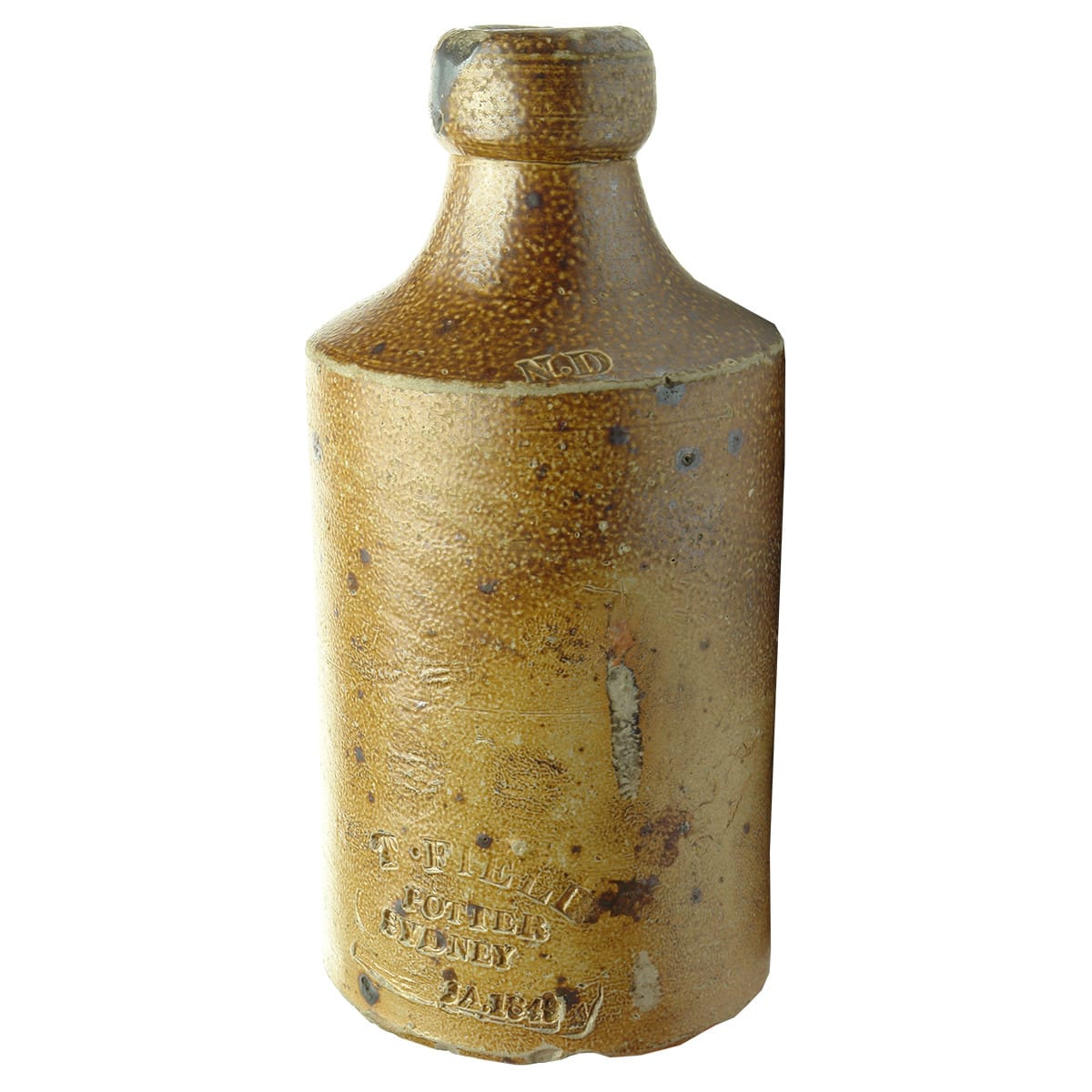 Ginger Beer. N. D / T. Field Potter, Sydney, Ja. 1849. Salt glaze. Impressed. 10 oz. (New South Wales)