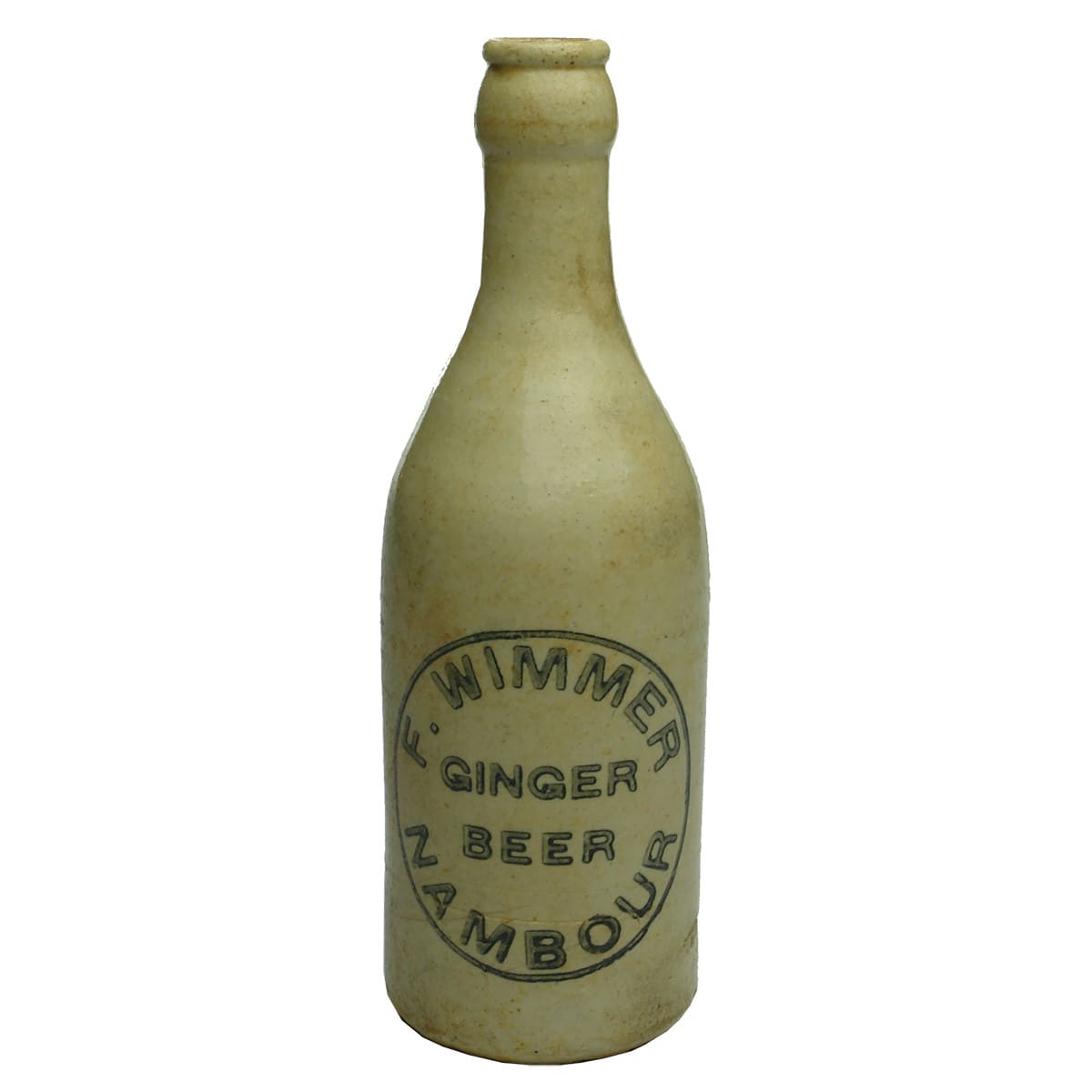 Ginger Beer. F. Wimmer, Nambour. All White. Crown Seal. (Queensland)