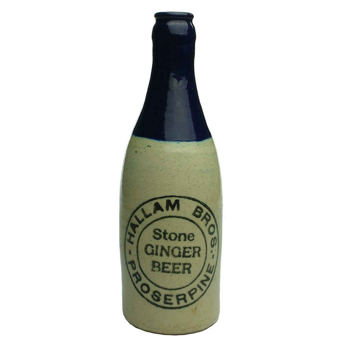 Ginger Beer. Hallam Bros., Proserpine. Blue top Crown Seal. (Queensland)