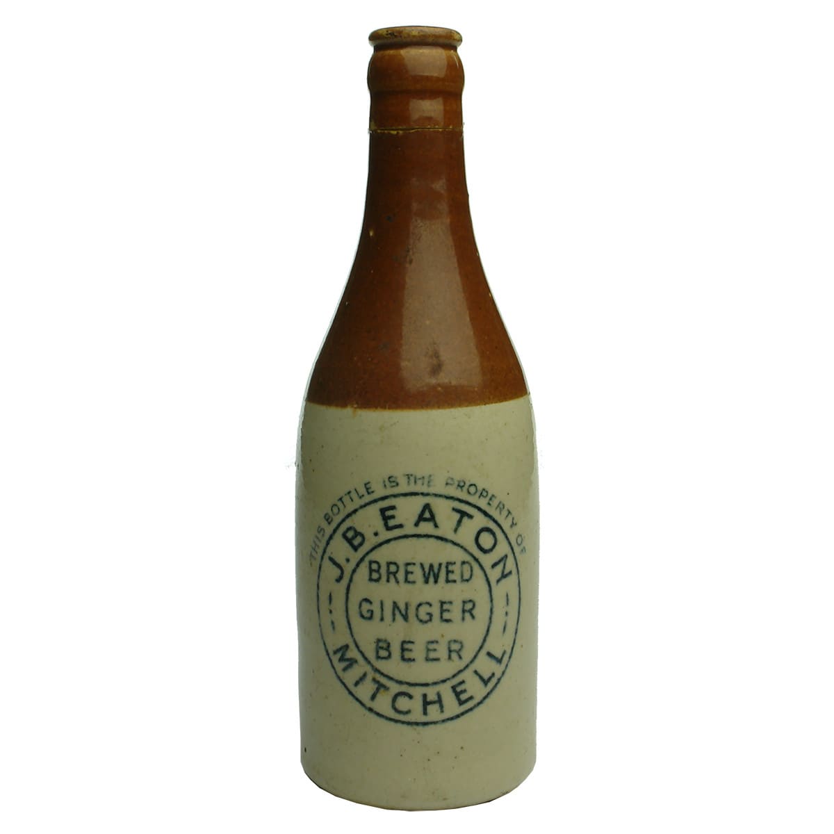 Ginger Beer. J. B. Eaton, Mitchell. Red top Crown Seal. (Queensland)