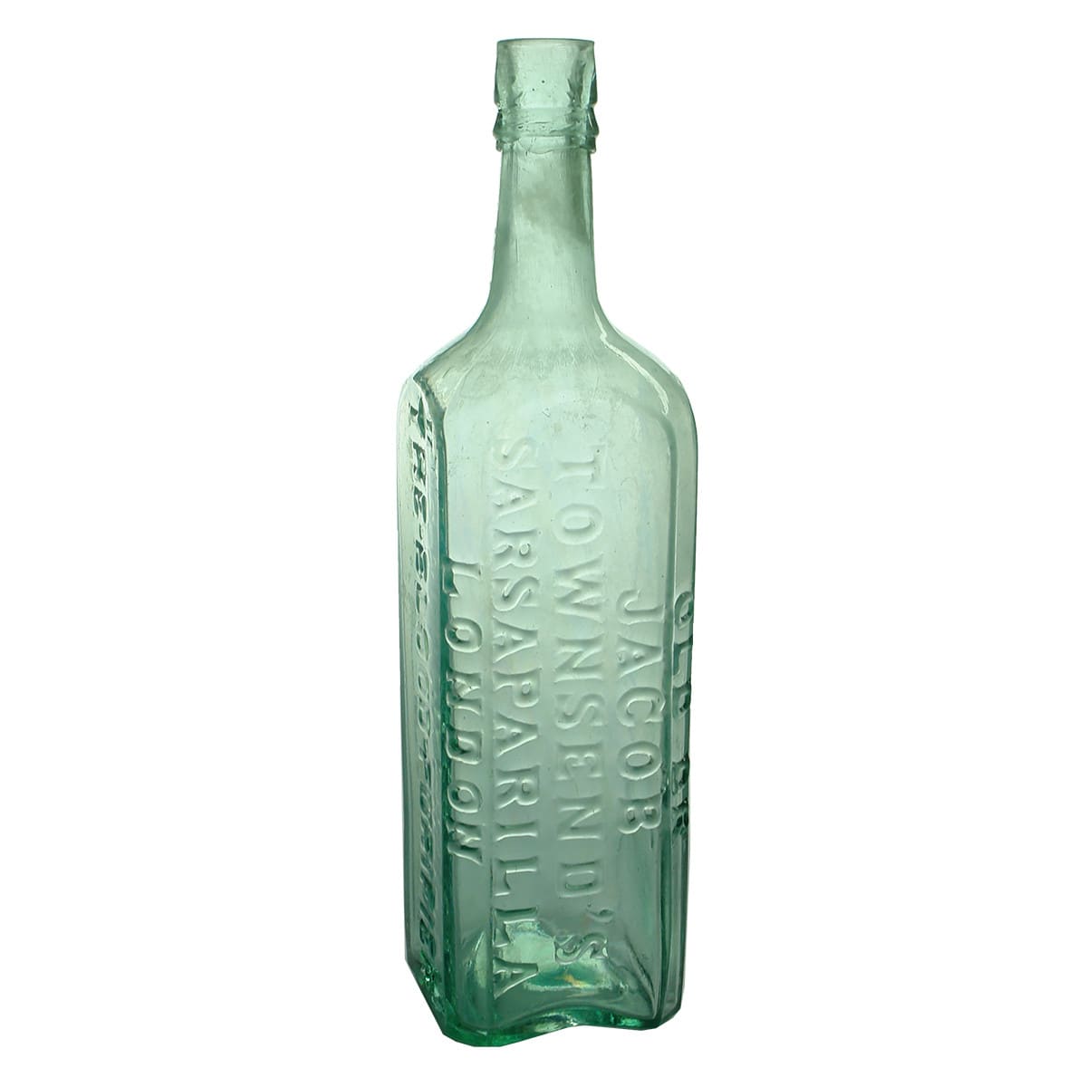 Sarsaparilla. Old Dr. Jacob Townsend's Sarsaparilla. Aqua. 20 oz. (United Kingdom)