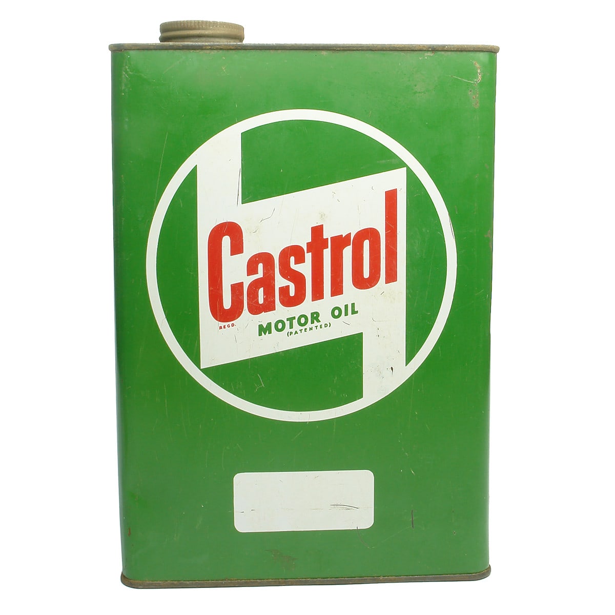 Oil Tin. Castrol Motor Oil. One Gallon.