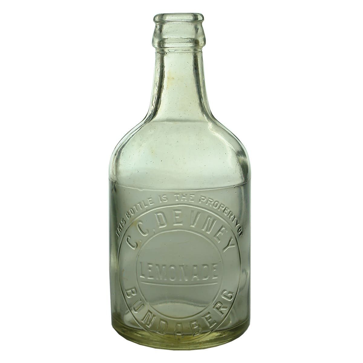 Crown Seal. C. C. Devney, Bundaberg. Lemonade. Clear. Dump. 10 oz. (Queensland)