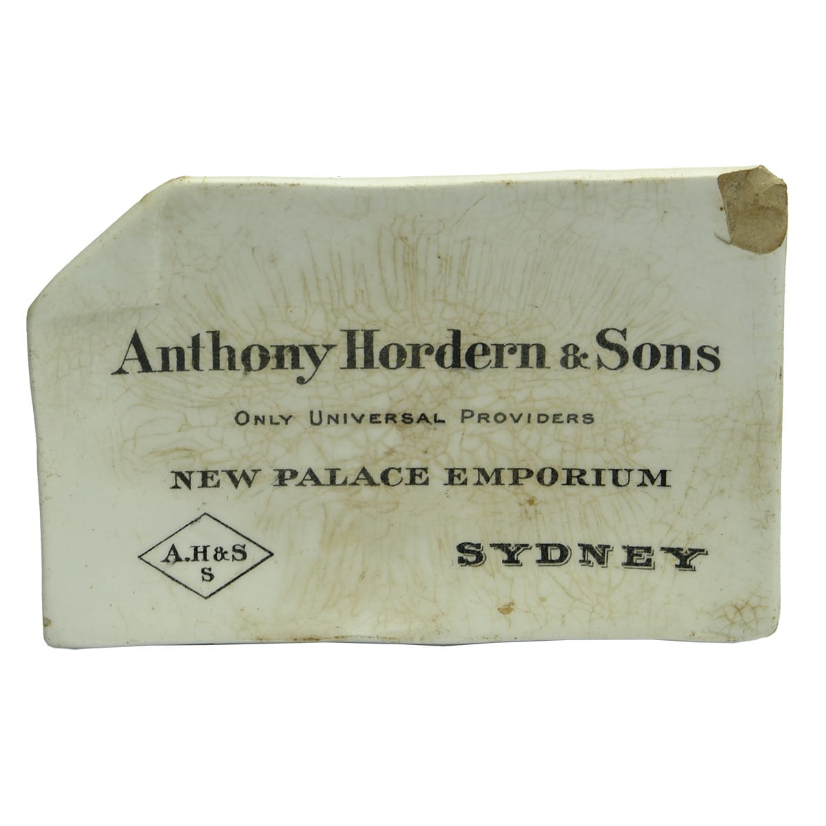 Ceramic Change Tray. Anthony Hordern & Sons, New Palace Emporium, Sydney. (New South Wales)