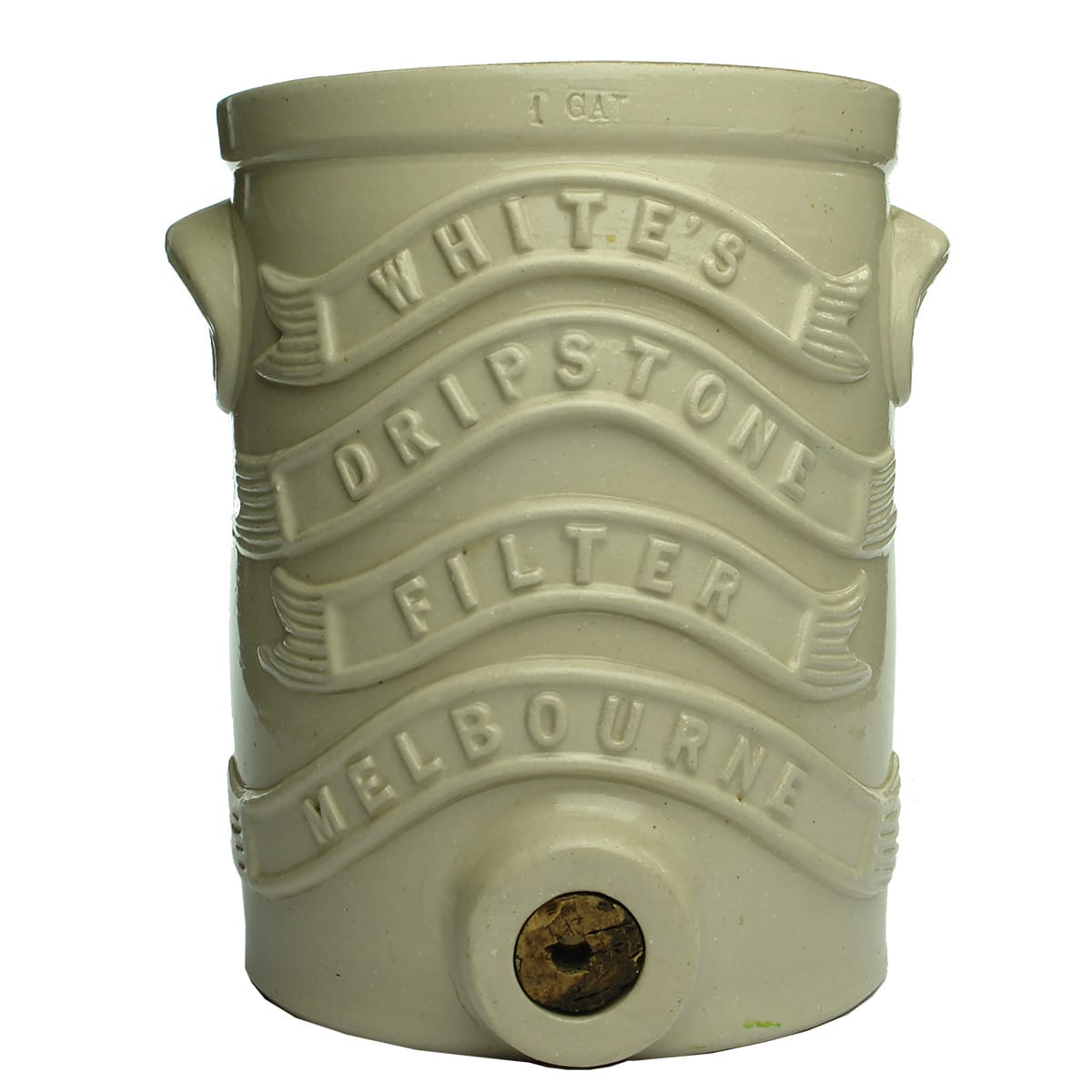 Filter. White's Dripstone Filter, Melbourne. All White. 1 Gallon. (Victoria)
