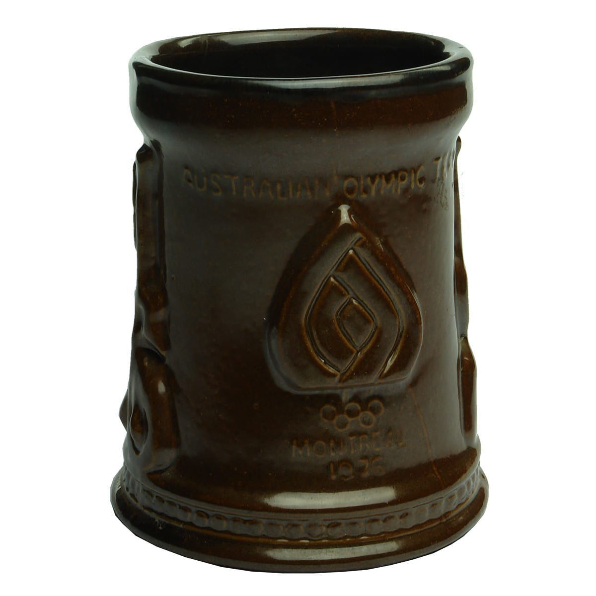 Pottery. Bendigo Pottery Mug, Australian Olympic Team, Montreal, 1976. Number 298 of 3000. (Victoria)