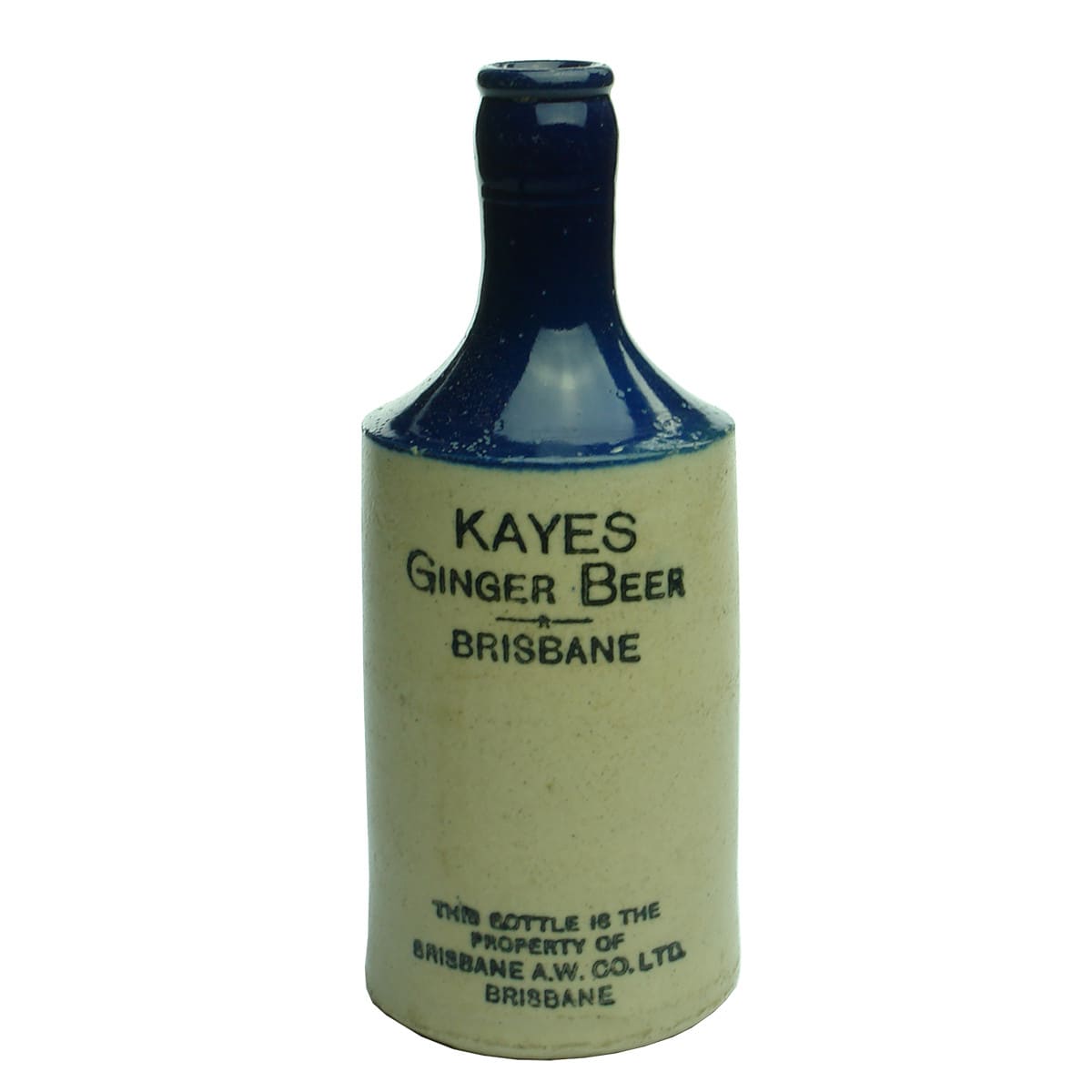 Ginger Beer. Kayes, Brisbane. R. Fowler. Crown Seal. Dump. Blue Top. (Queensland)