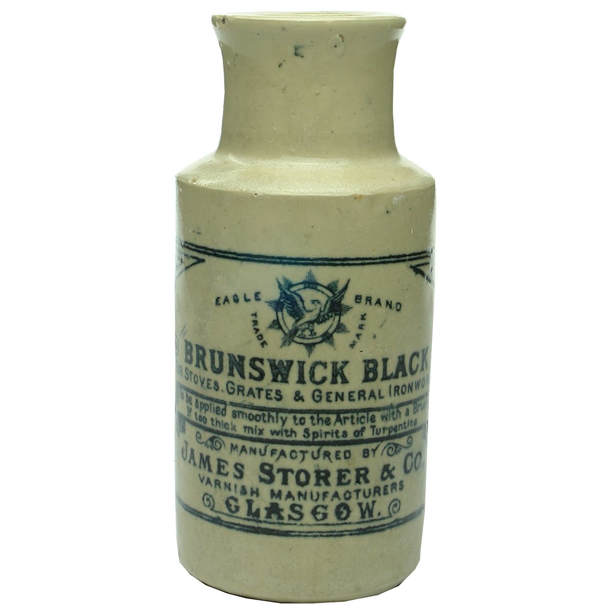 Blacking. James Storer Brunswick Black, Glasgow. 13 oz.