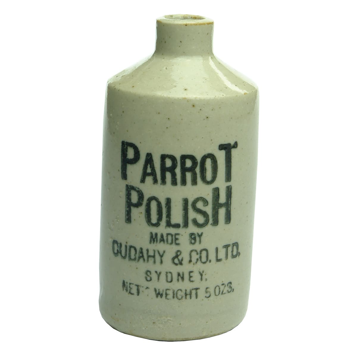 Stoneware Polish. Parrot Polish, Cudahy & Co Ltd., Sydney. (New South Wales)