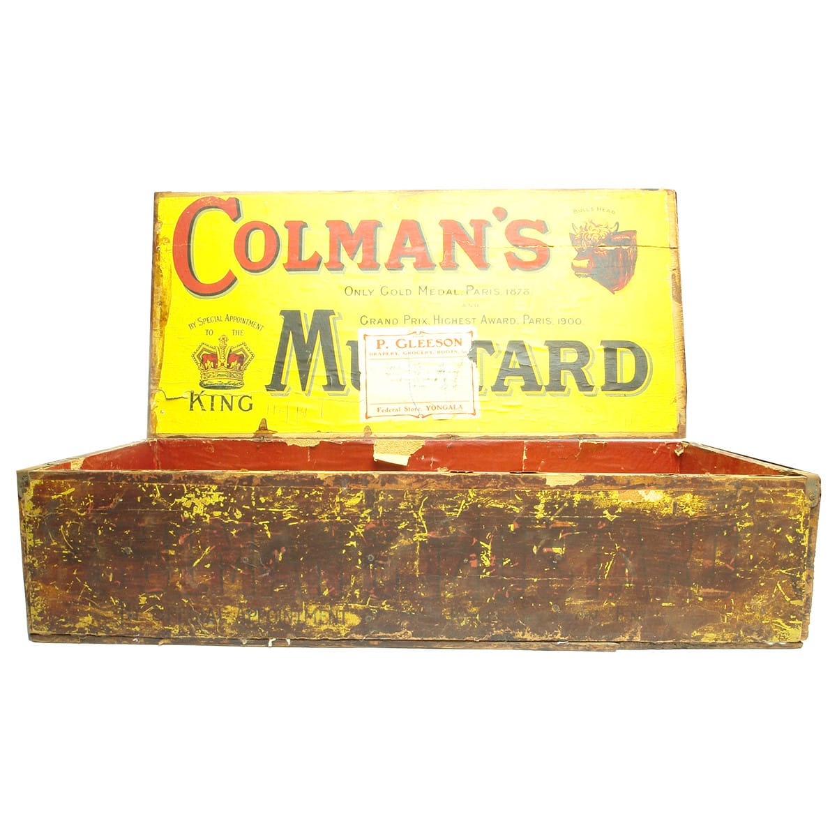 Miscellaneous. Colman's Mustard Box, P. Gleeson, Federal Store, Yongala. (South Australia)