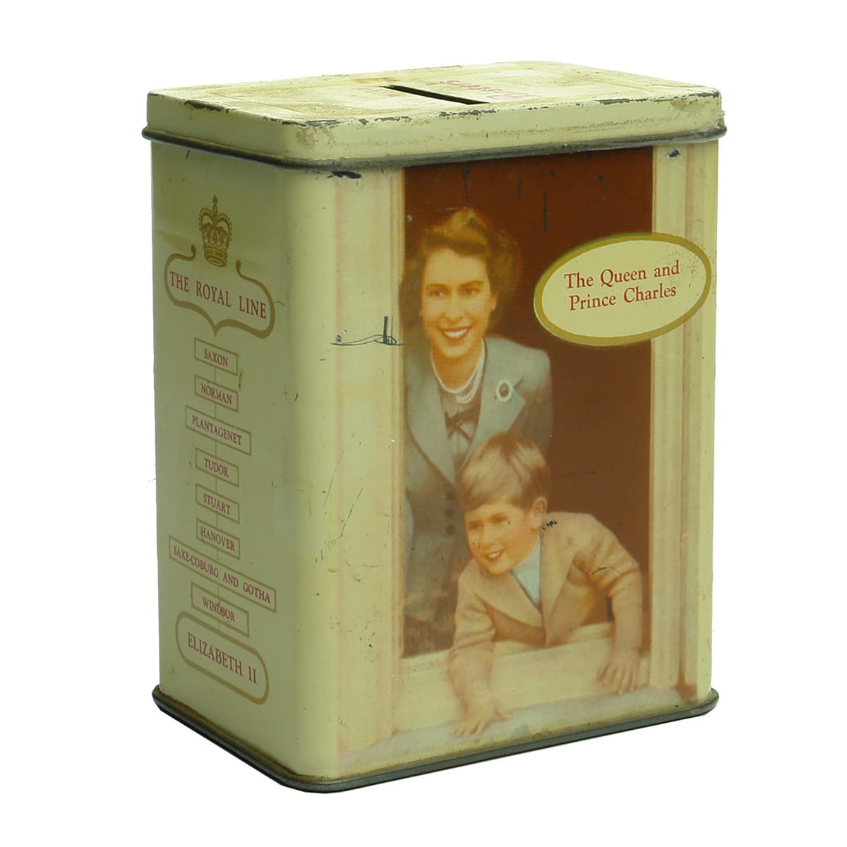 Moneybox. Bester's Sweets. Queen Elizabeth. Prince Charles. 1953 Coronation.