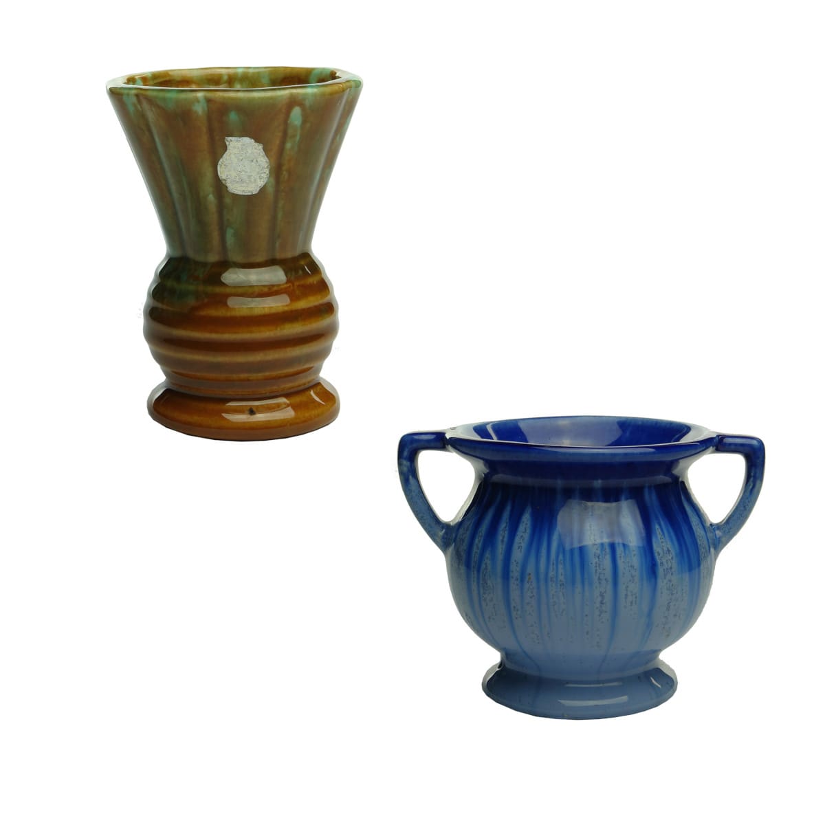 Two small pottery vases: Diana Pottery and Melrose Australian Ware.