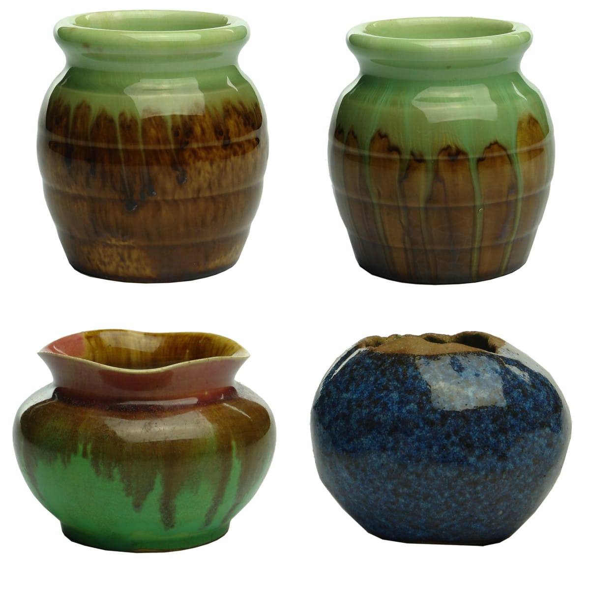 Four small Pottery Vases: Newtone; Trent Artware; Remued; Polly Bastow.