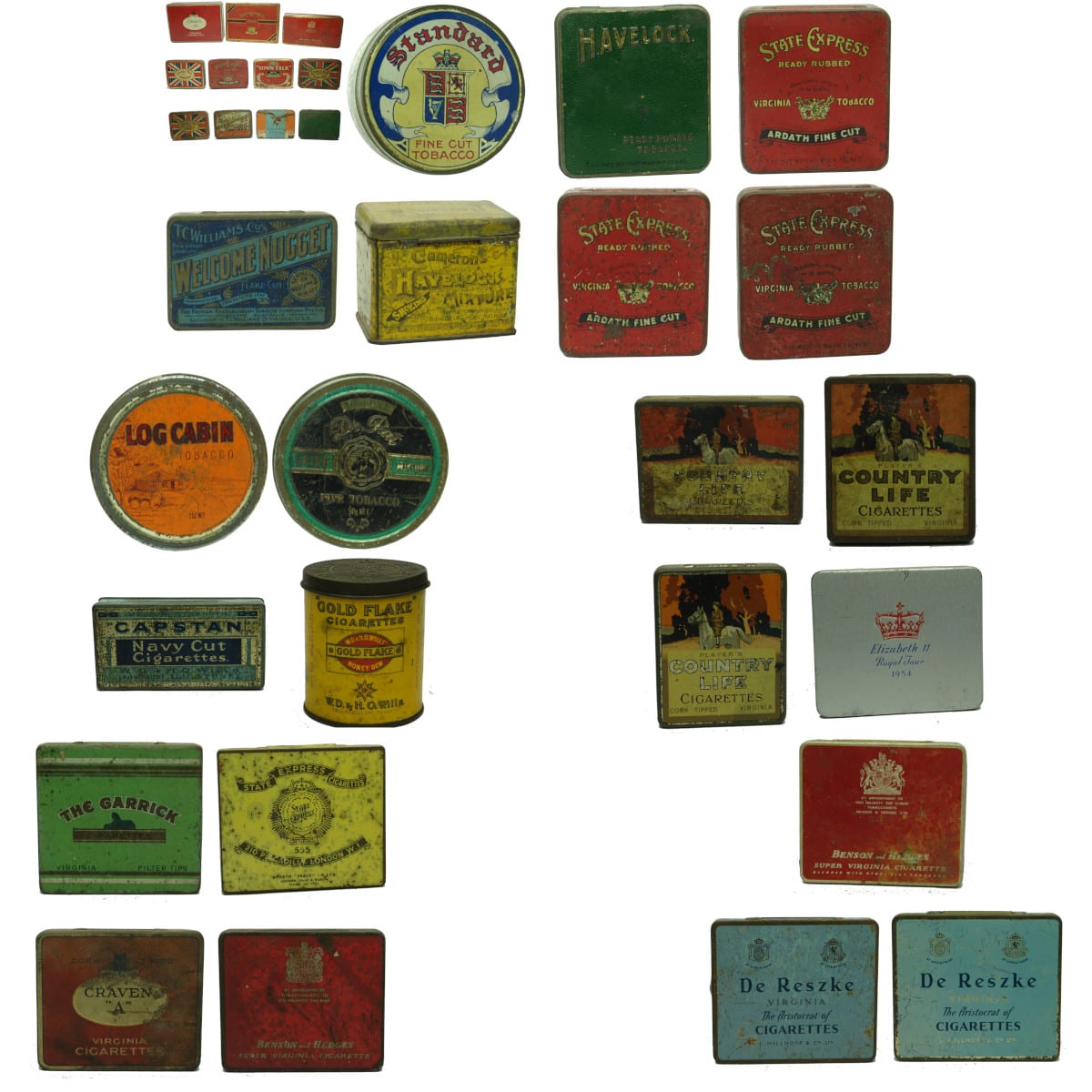 33 Cigarette & Tobacco Tins