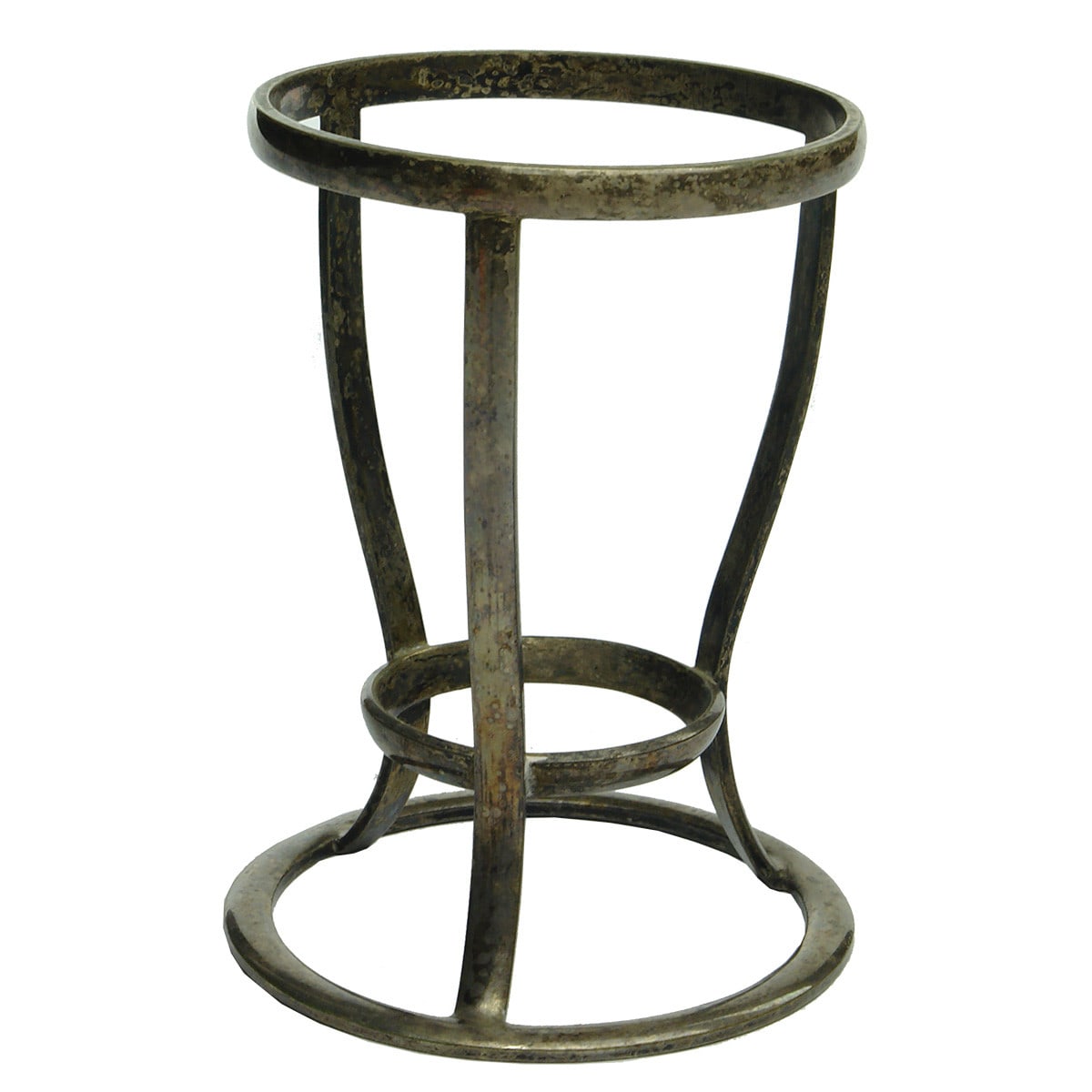 Plated metal Torpedo bottle stand. D & A (Daniel & Arter, Birmingham).