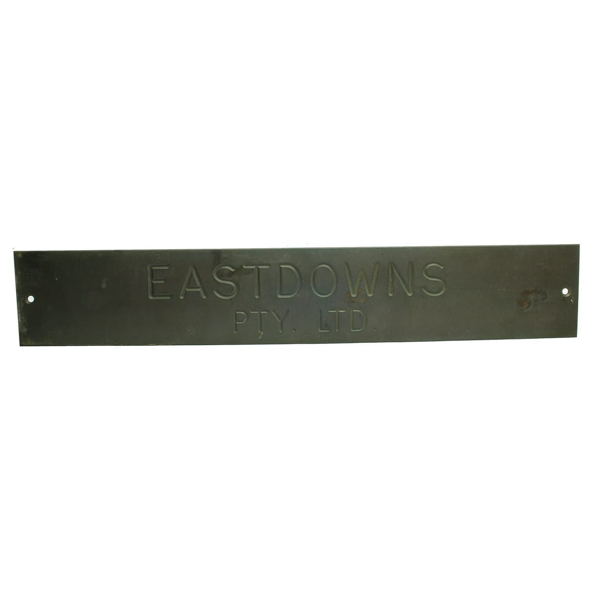 Sign. Eastdowns Pty. Ltd. Brass Pub Sign. (South Australia)