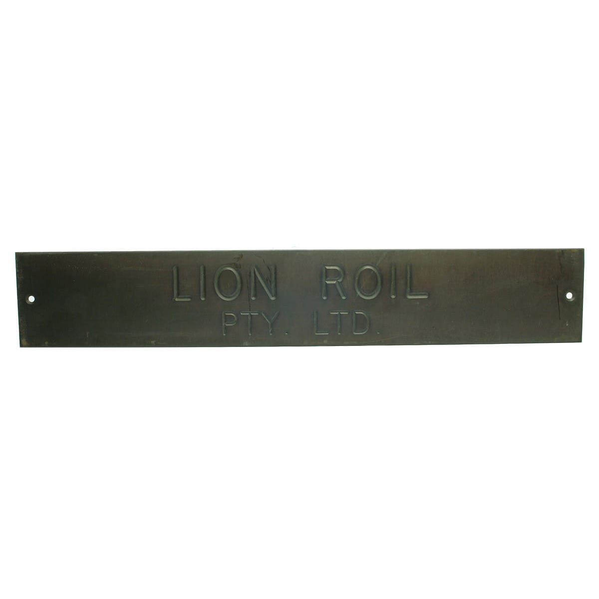 Sign. Lion Roil Pty. Ltd. Brass Pub Sign. (South Australia)