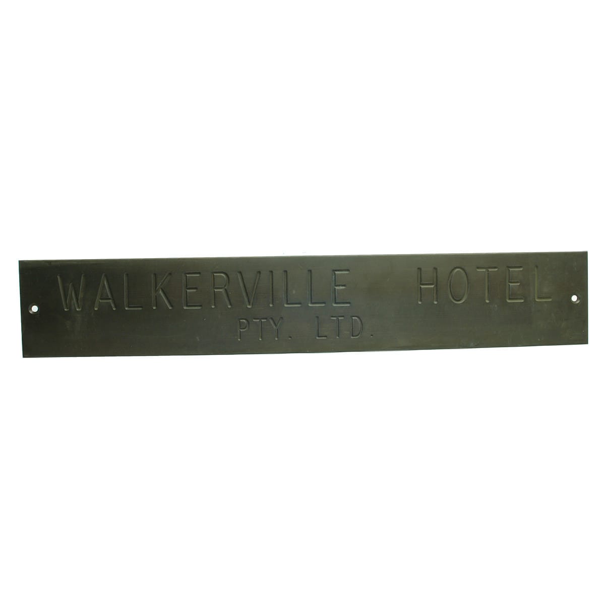 Sign. Walkerville Hotel Pty. Ltd. Brass Pub Sign. (South Australia)