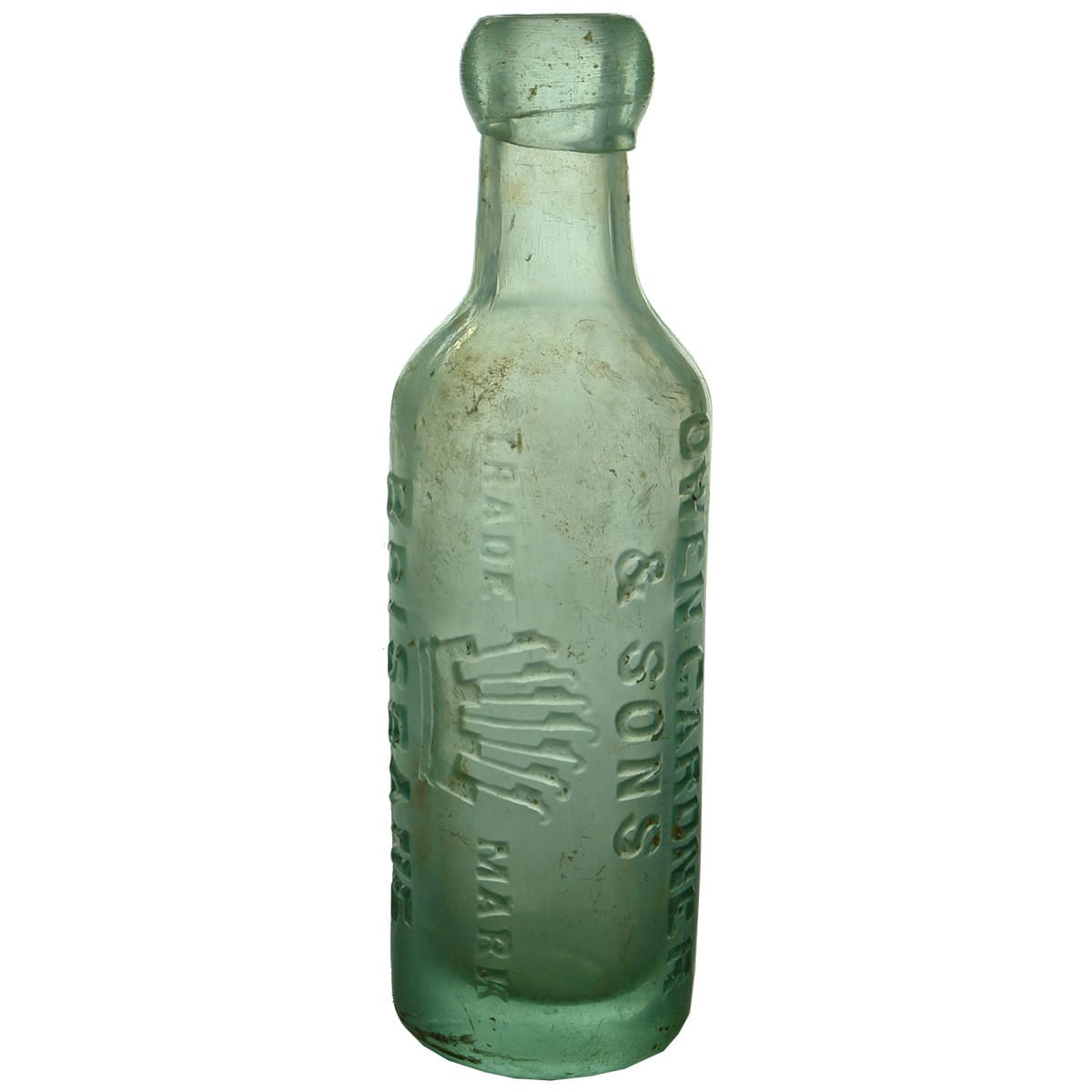 Blob Top Soda. Owen Gardner & Sons, Brisbane. Aqua. 6 oz. (Queensland)