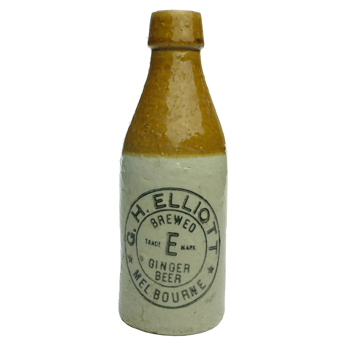 Ginger Beer. G. H. Elliott, Melbourne. Round stamp. R. Fowler made. (Victoria)