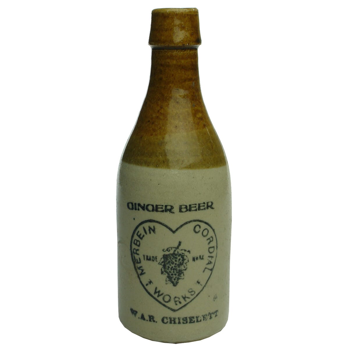 Ginger Beer. Chiselett, Merbein Cordial Works. Champagne. Cork Top. (Victoria)