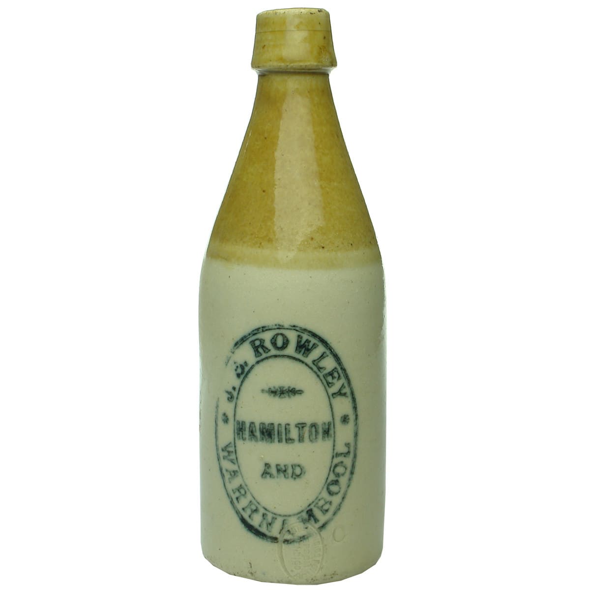 Ginger Beer.  J. S. Rowley, Hamilton and Warrnambool.  Champagne.  Tan top. (Victoria)