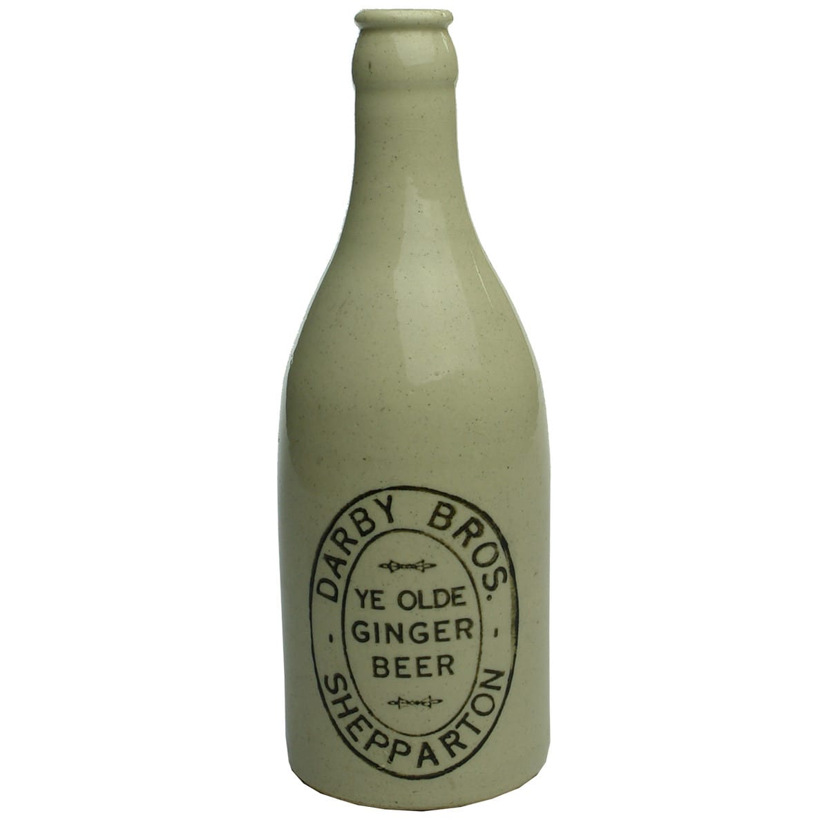 Ginger Beer. Darby Bros., Shepparton. R. Fowler. All White. (Victoria)