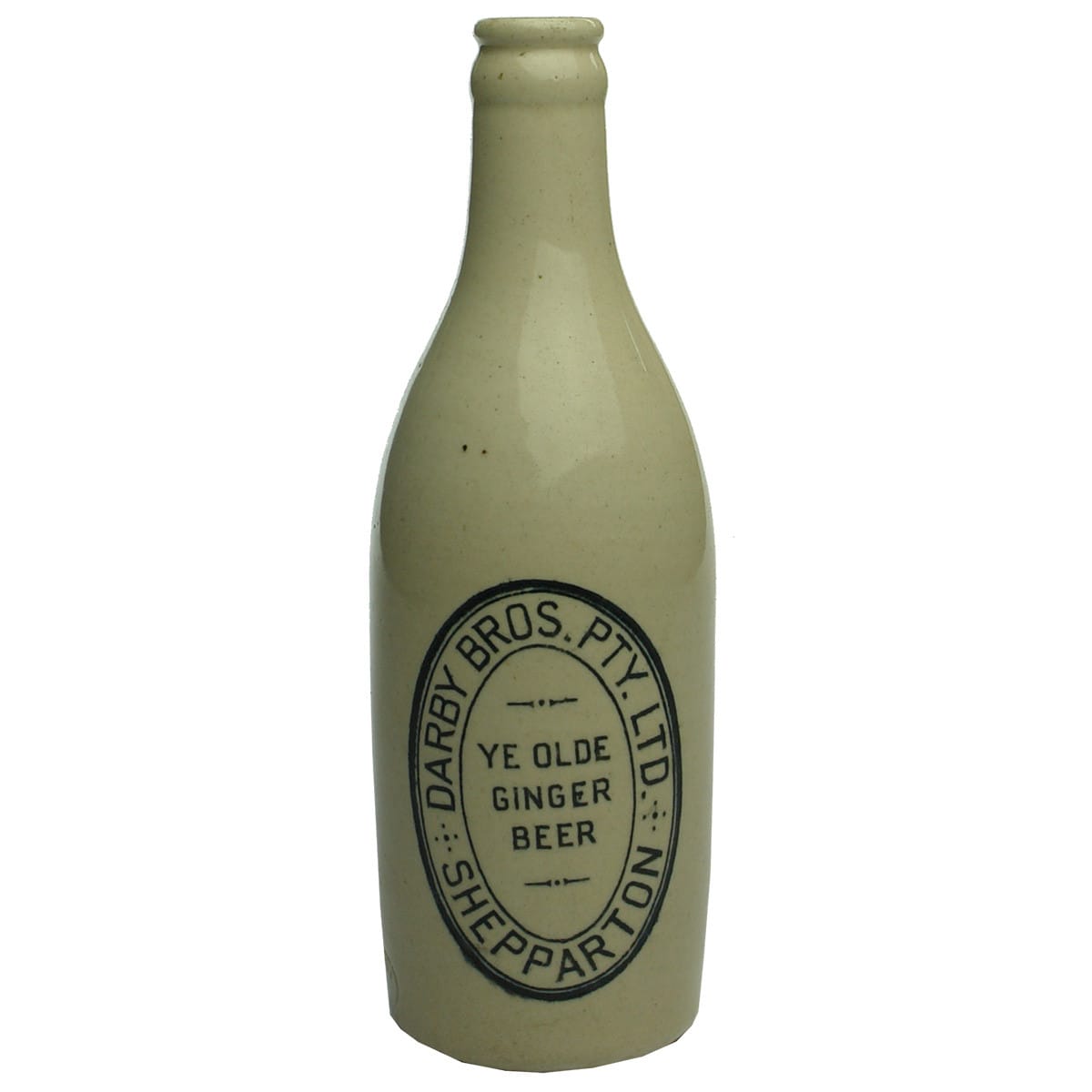 Ginger Beer. Darby Bros. Pty. Ltd., Shepparton. Govancroft. All White. (Victoria)