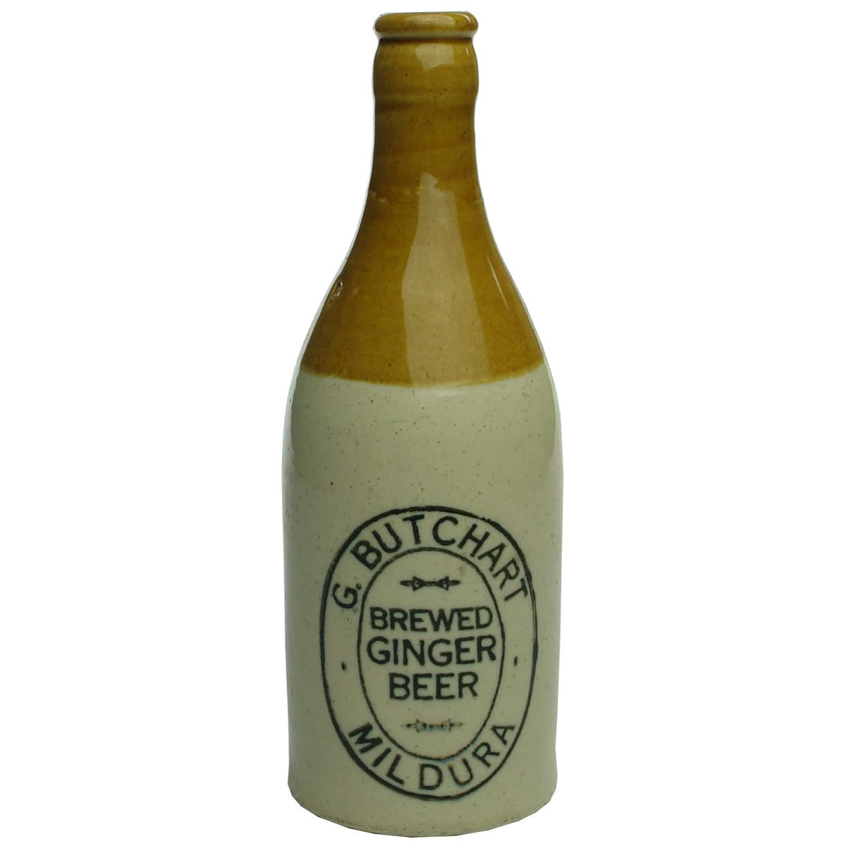 Ginger Beer. G. Butchart, Mildura. Crown Seal. Tan Top. Champagne. (Victoria)